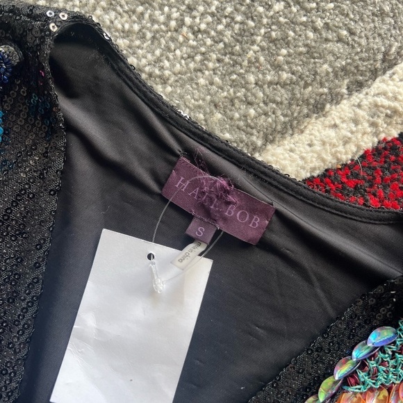 Hale Bob Navina Sequined Wrap Bird Dress - Picture 4 of 9